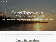Tablet Screenshot of camptapawingo.net